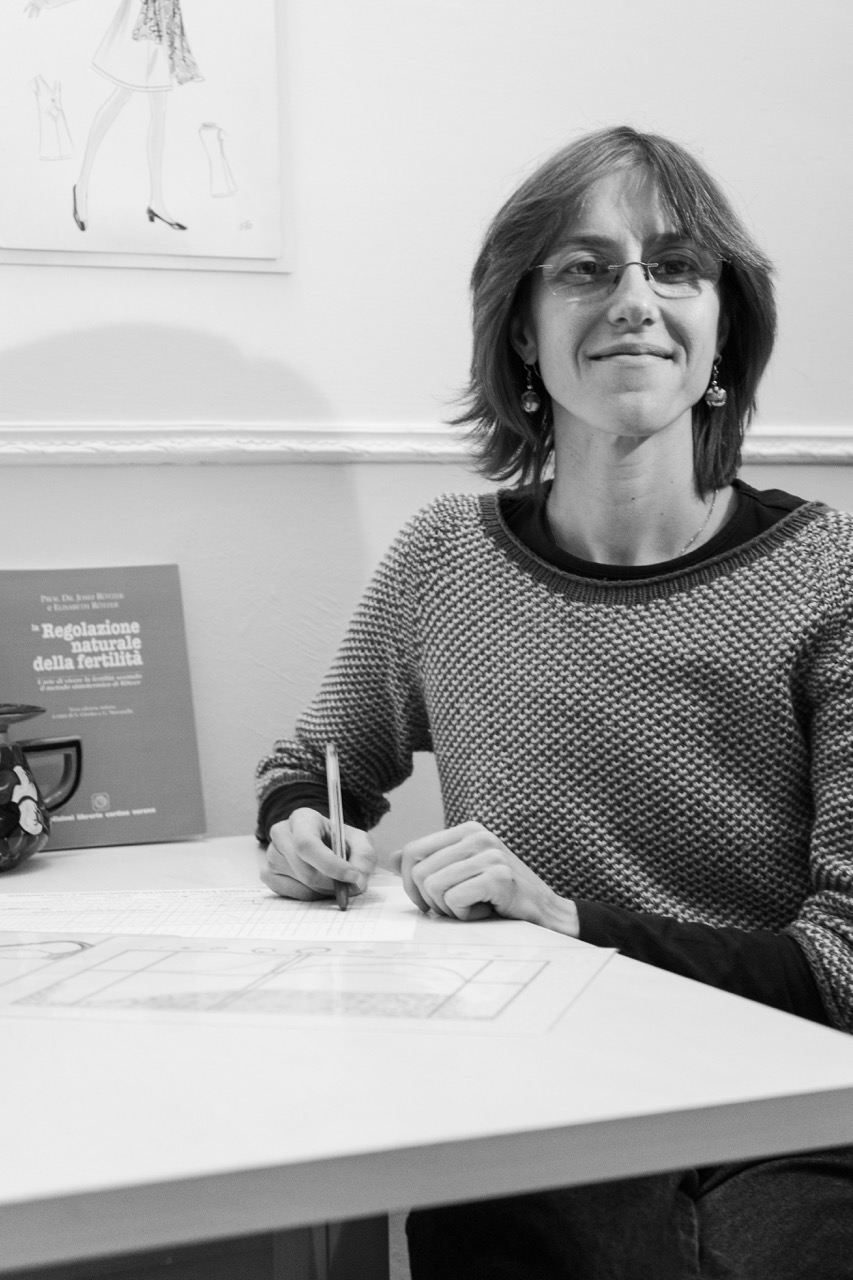 Cecilia Gautier nel suo studio a Genova