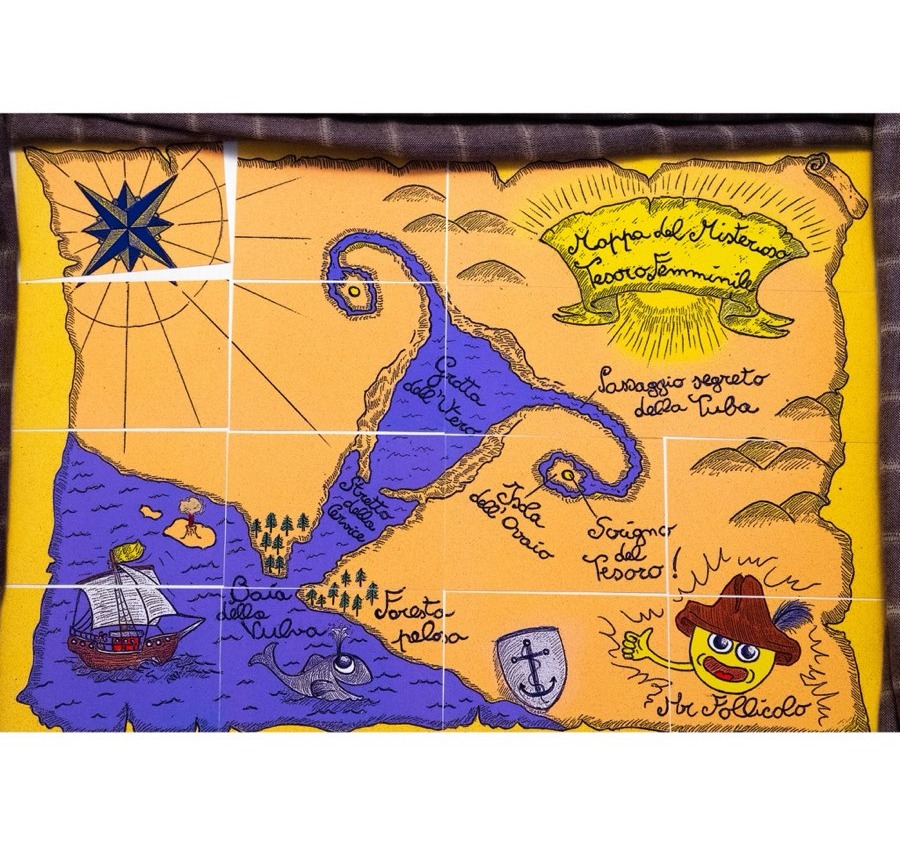 La Mappa del Misterioso Tesoro Femminile — illustrazione educativa di Cecilia Gautier